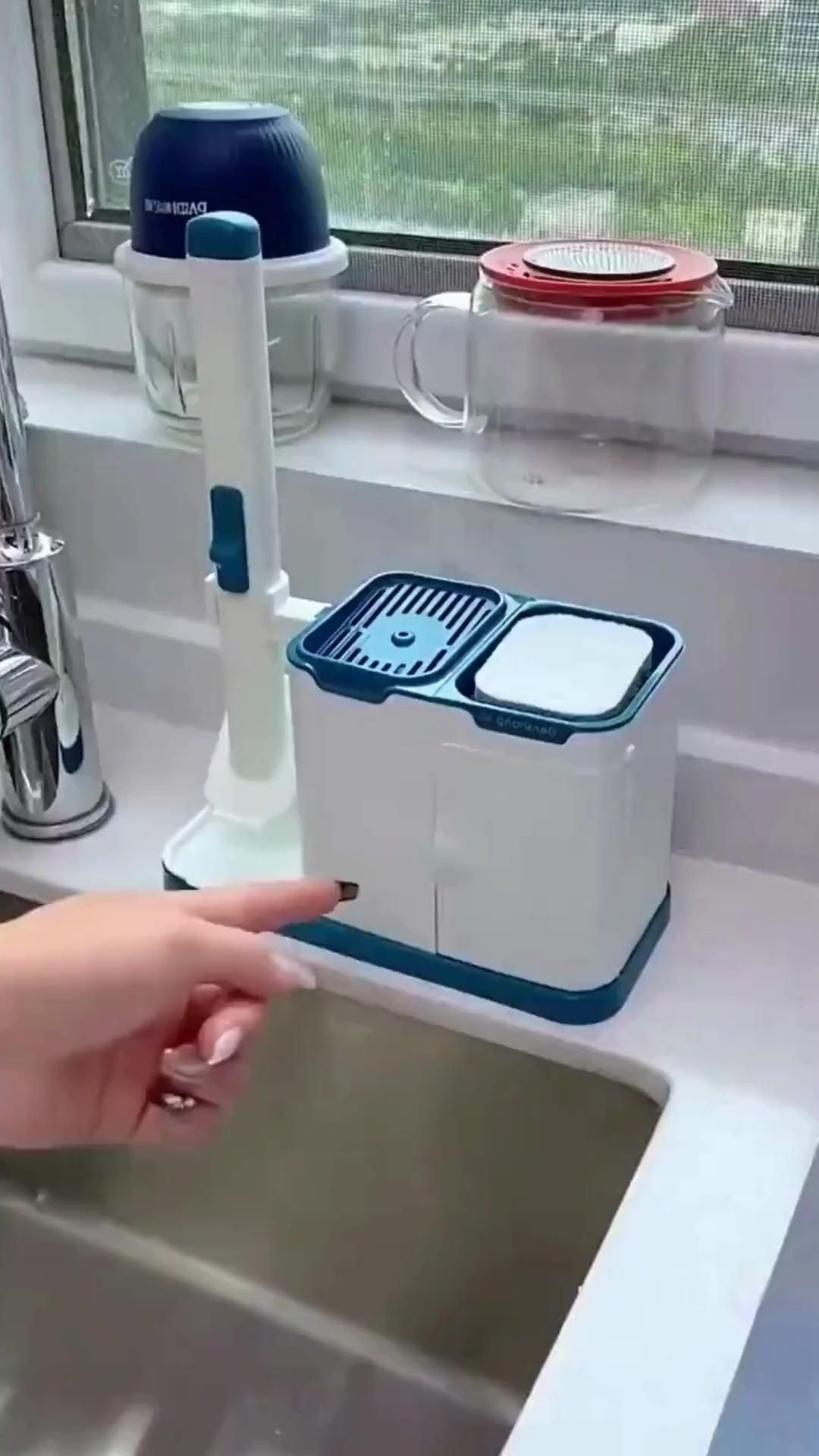 Bananano Soap Dispensing Scrubber Brush Set
