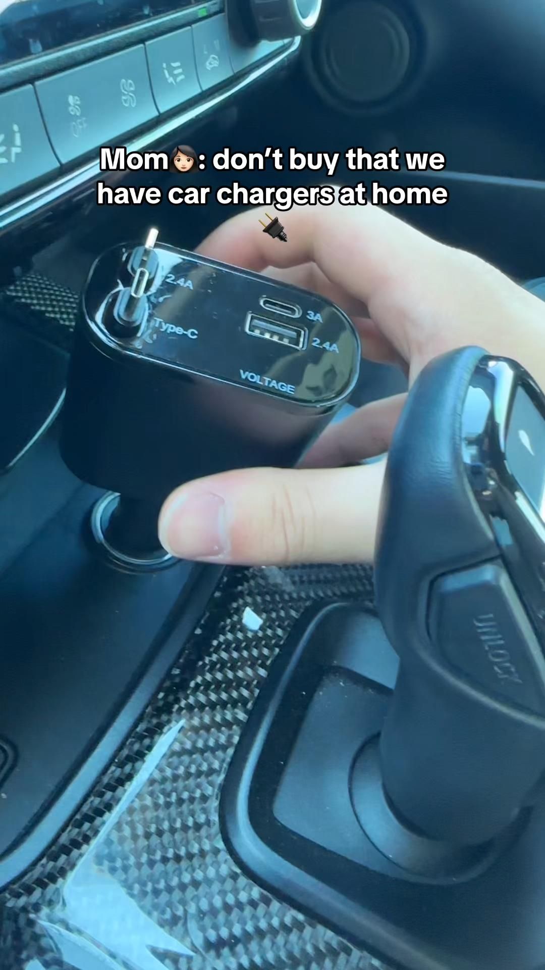 100W Retractable 4-in-1 Fast Charging Car Charger
