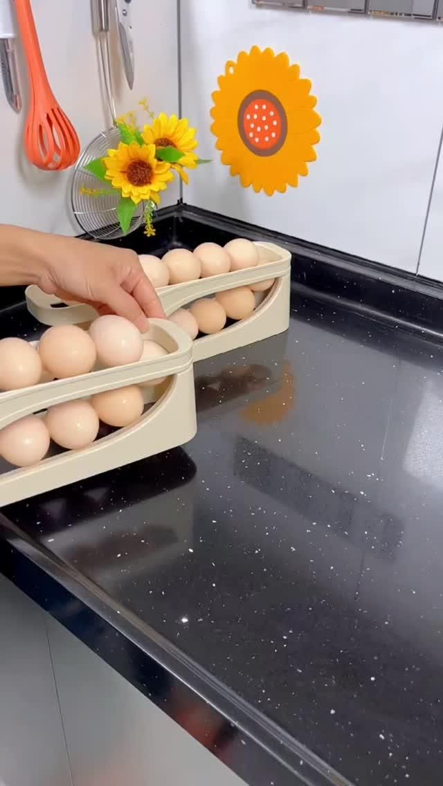 Automatic Rolling Double-Layer Egg Rack Holder