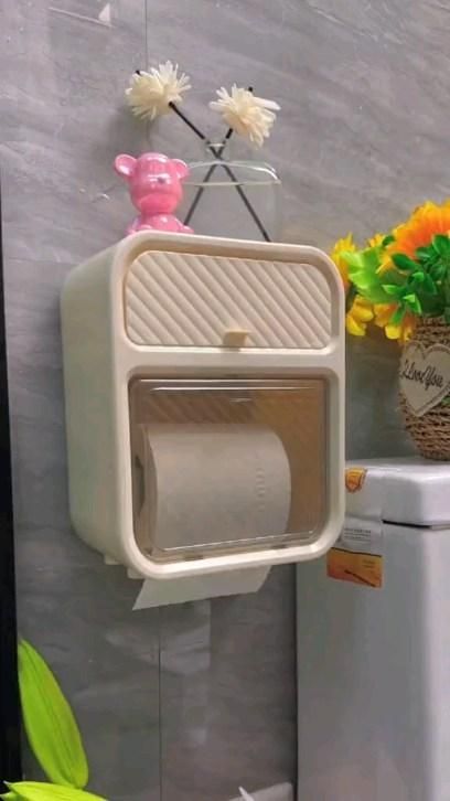 Retro Wall-Mount Tissue Holder Storage Box