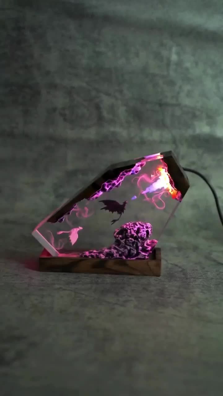 MASDEC 3D Resin Dragon Diorama Desk Lamp