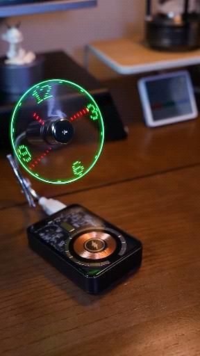 ONXE LED Clock Display USB Fan