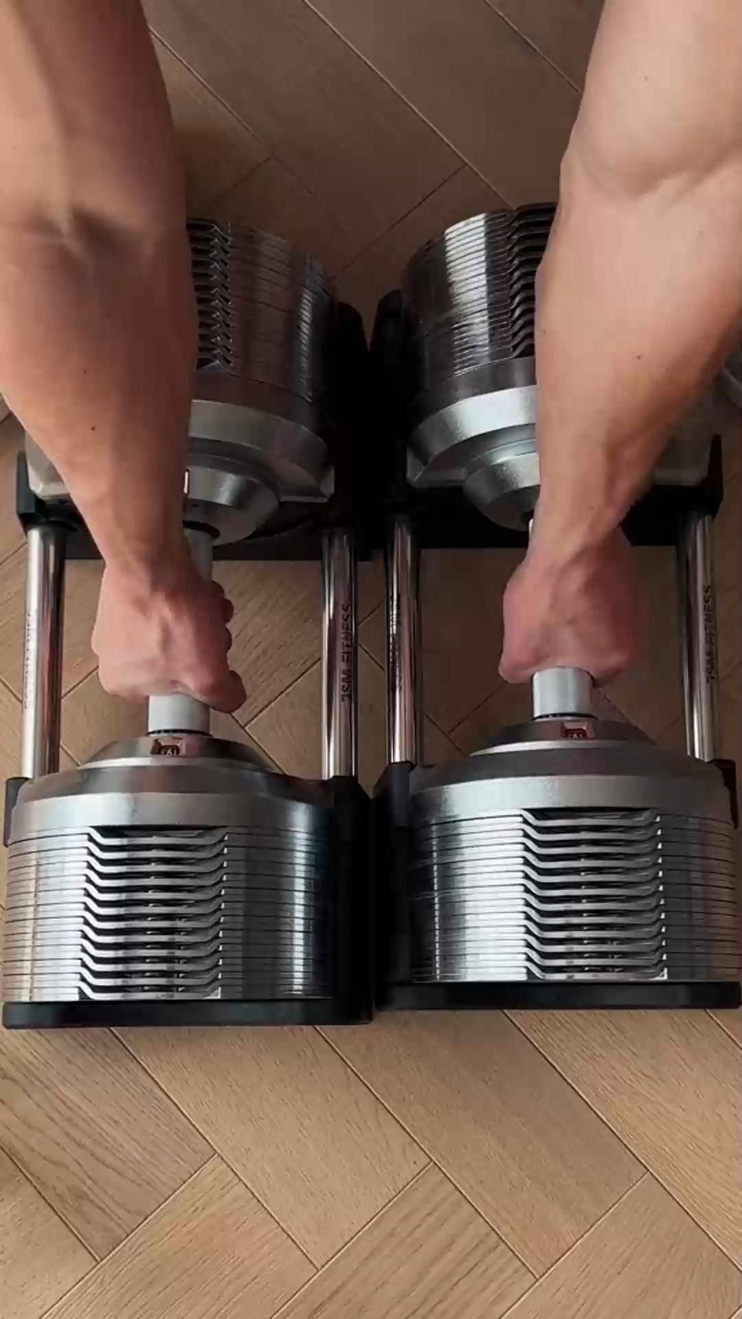 BRAINGAIN EU Pro Series Chrome Adjustable Dumbbells
