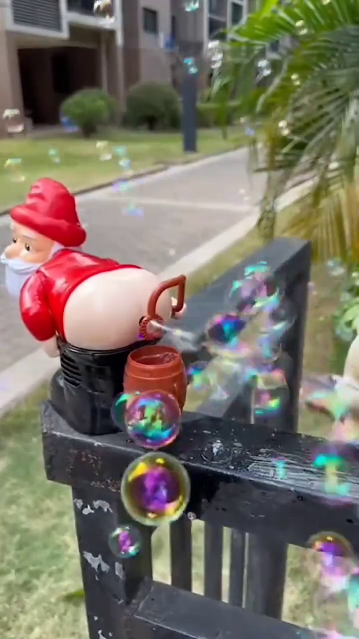 Funny Garden Gnome Bubble Blower Toy