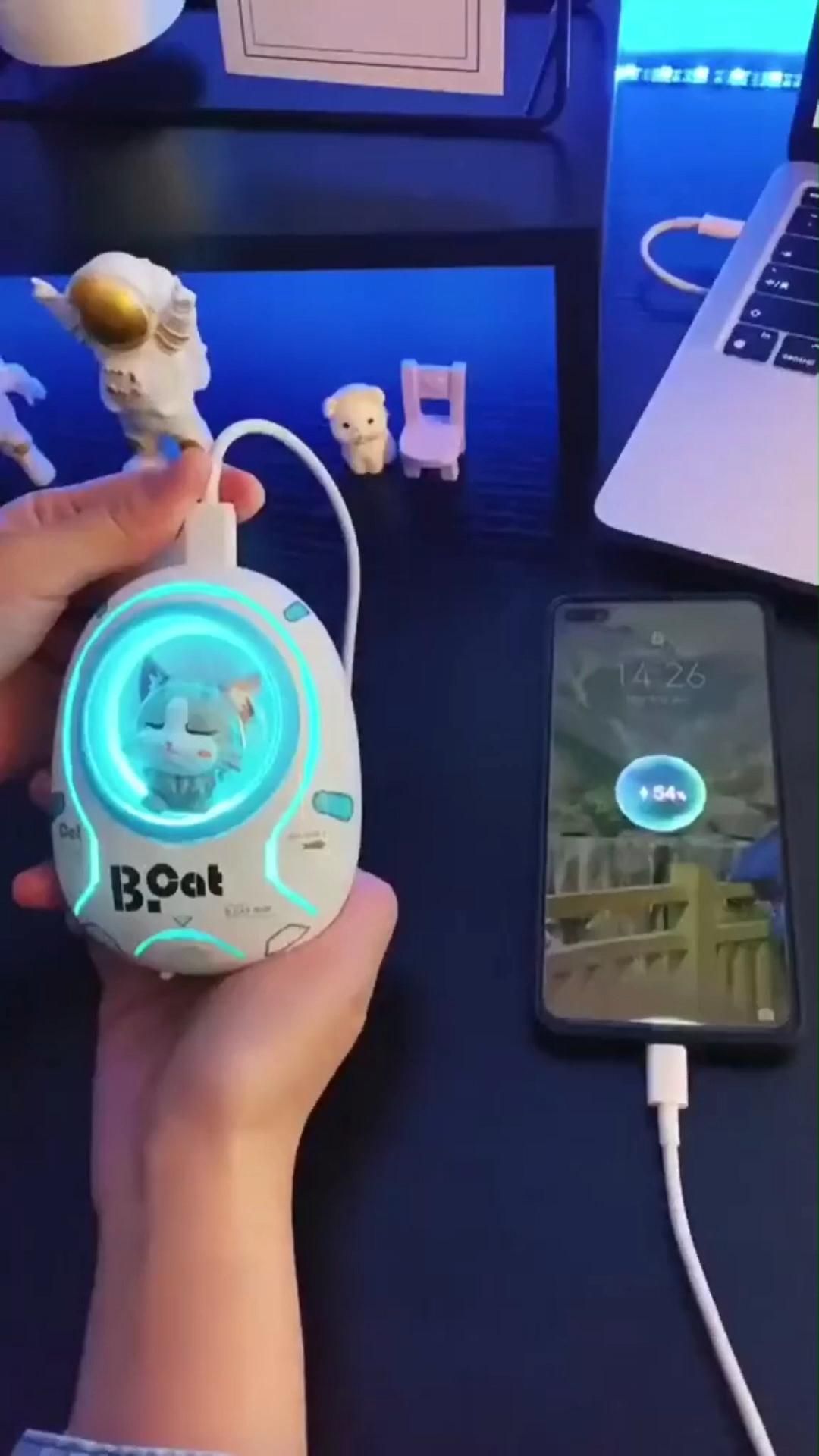 B.Cat Space Capsule LED Power Bank