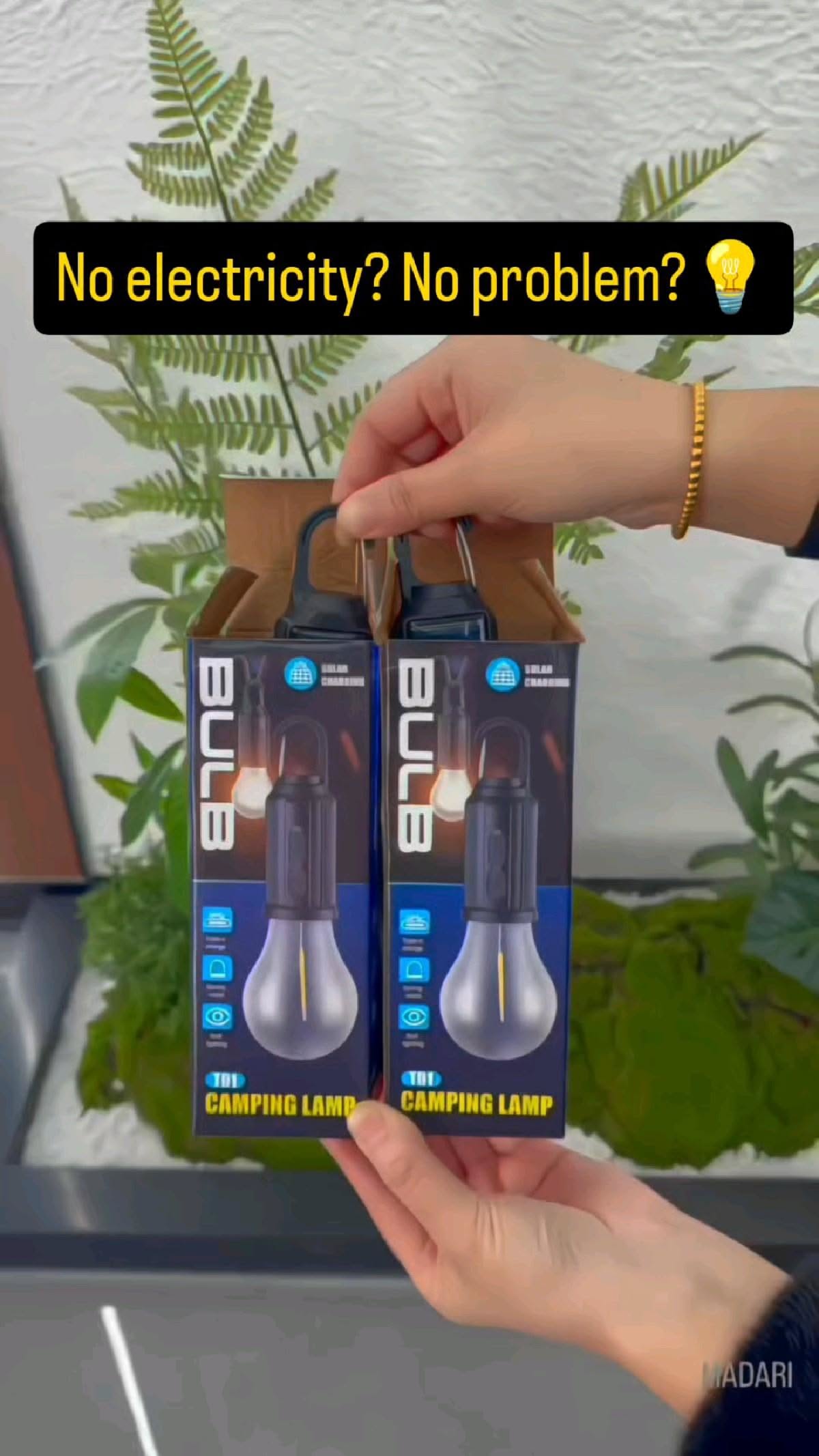 Madari Solar Rechargeable Hanging Camping Lamp