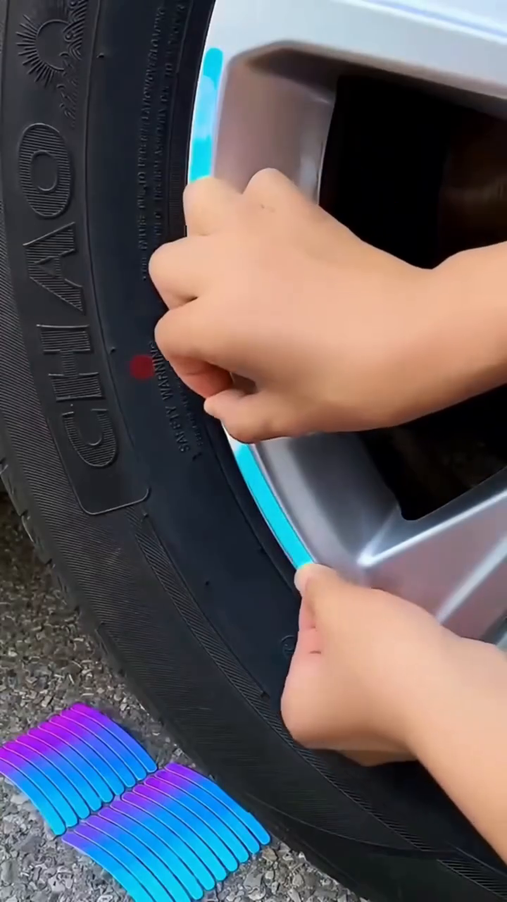 Glow-in-the-Dark Car Wheel Rim Stickers