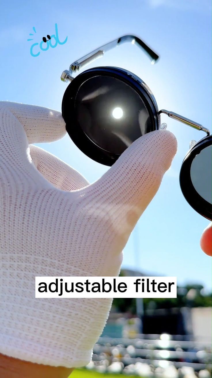 Adjustable Filter Round Lens Sunglasses