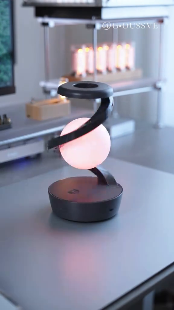 Levitating Spiral LED Desk Lamp with Wireless Charger
