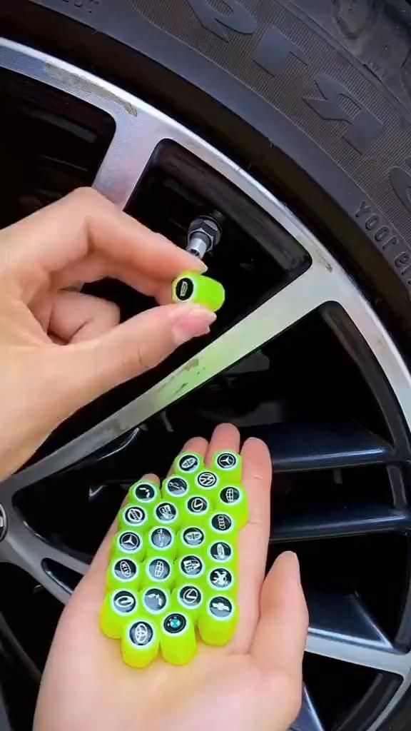 Glow Logo Luminous Tire Valve Cap Set