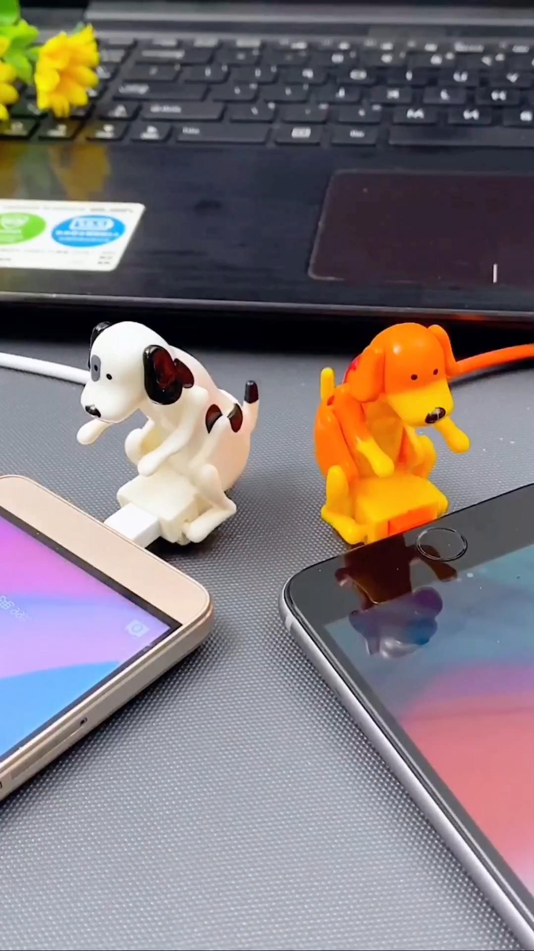 Novelty Dog-Shaped Cable Protector USB Charger Accessory