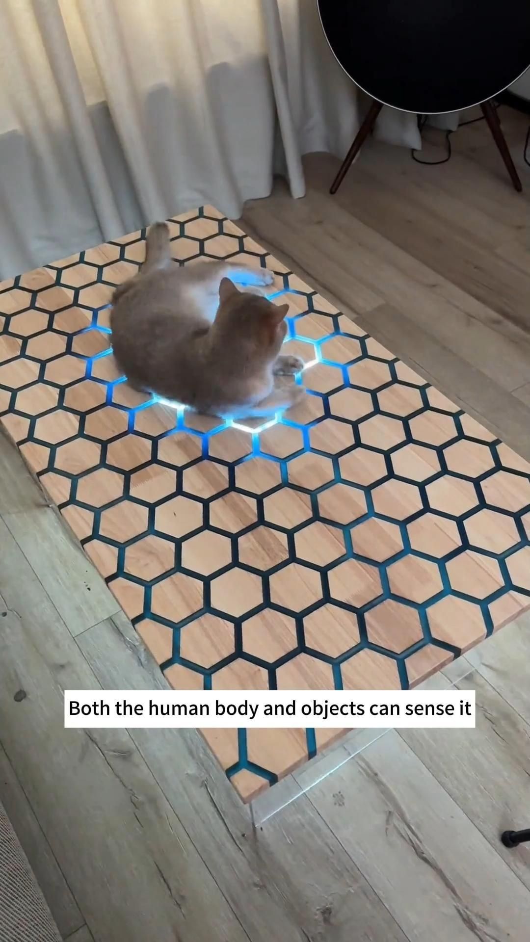 Custom Touch LED Honeycomb Epoxy Resin Table