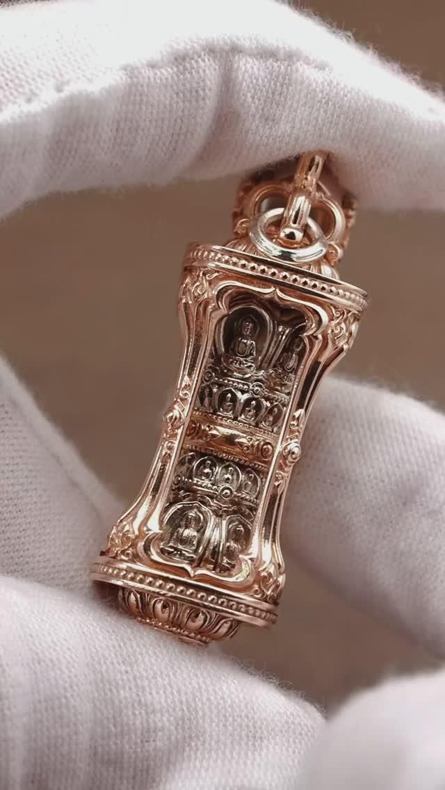 Coppertist.wu Rotatable Buddha Pendant