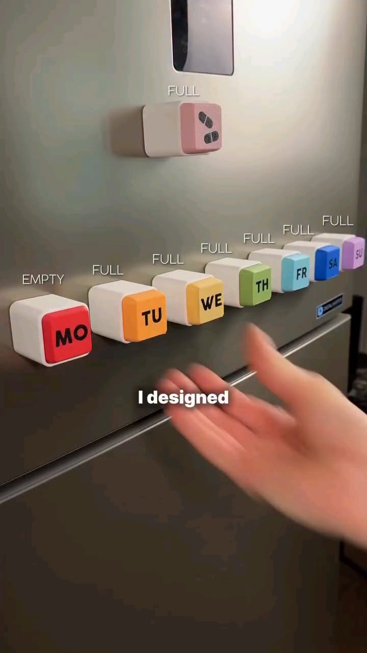 Magnetic Weekly Pill Dispenser Wall-Mount Set
