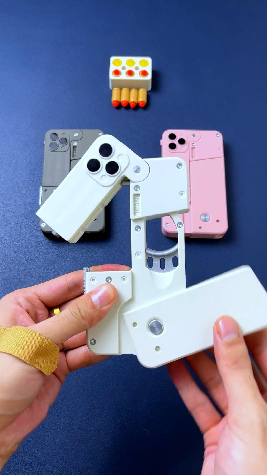 Frixen Folding Phone-Style Soft Bullet Toy Gun