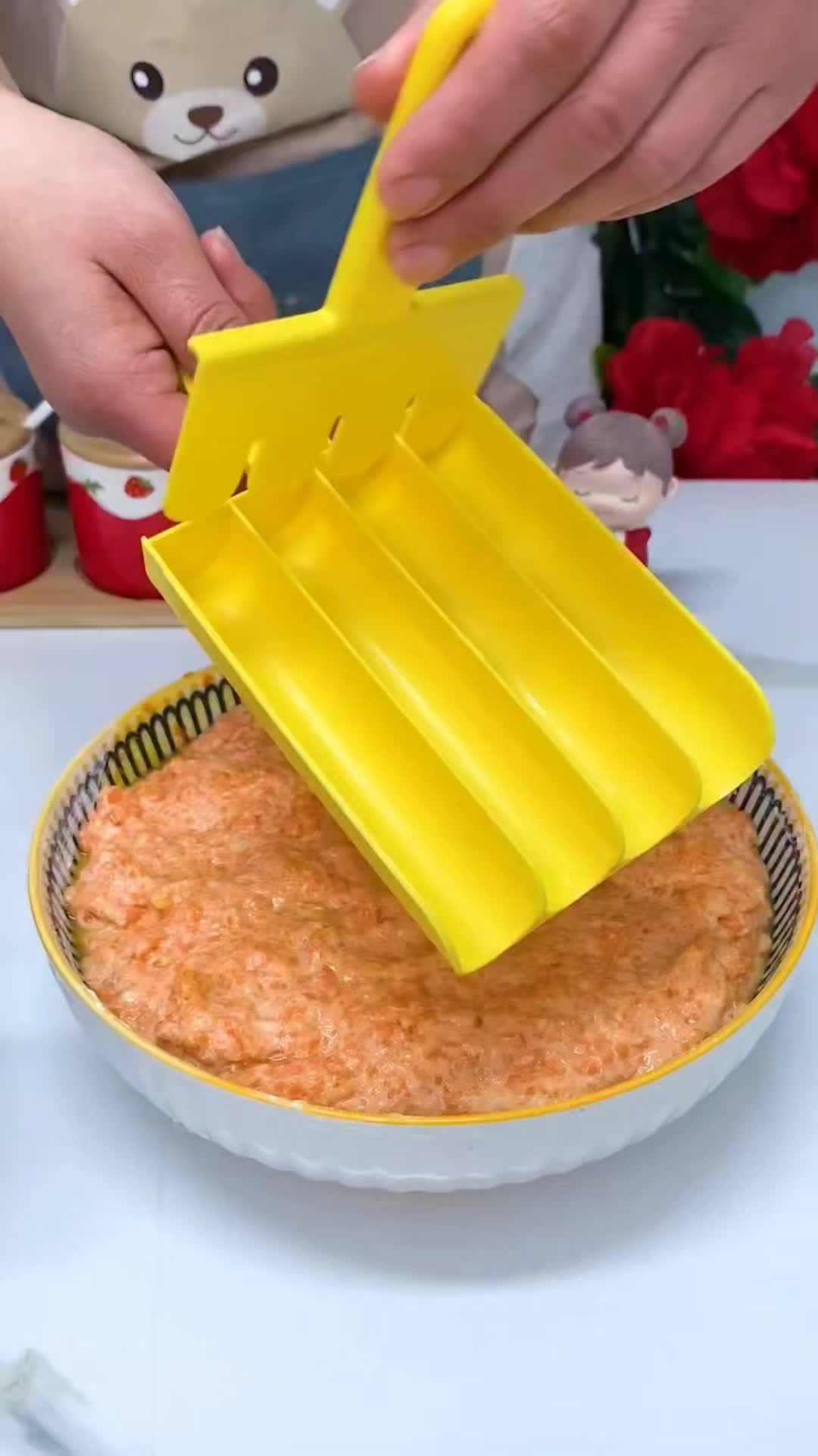 3-Channel Press-Slide Meatball Maker