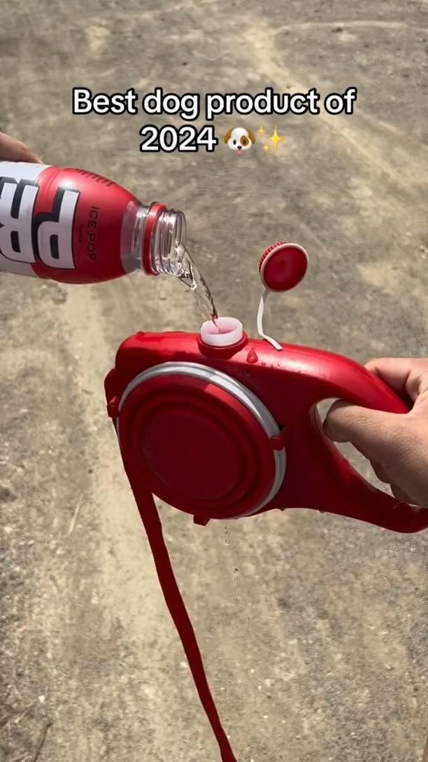 No-Drip Dog Leash Water Bottle
