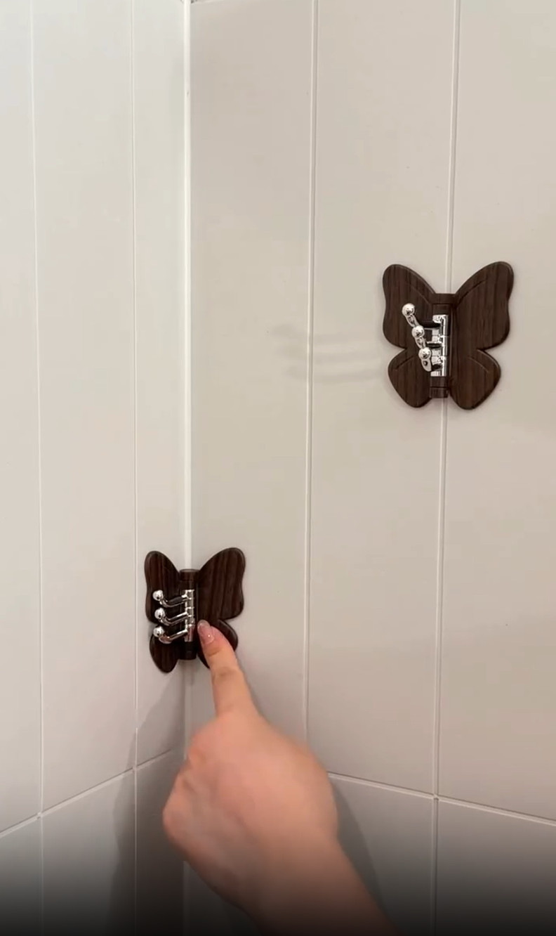 Rotating Butterfly 3-Prong Adhesive Wall Hooks