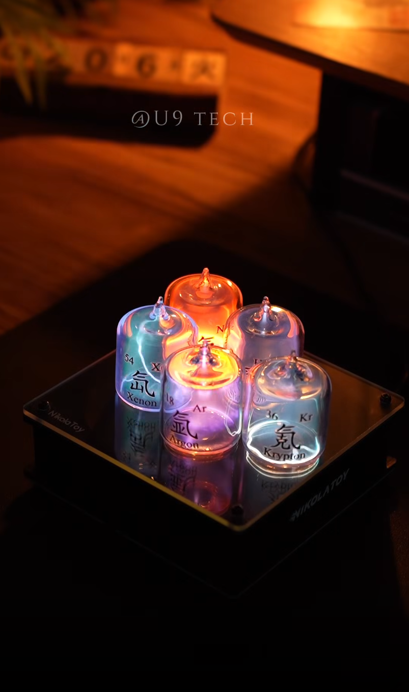 NikolaToy Noble Gas Glow Tube Lightning Cup Set