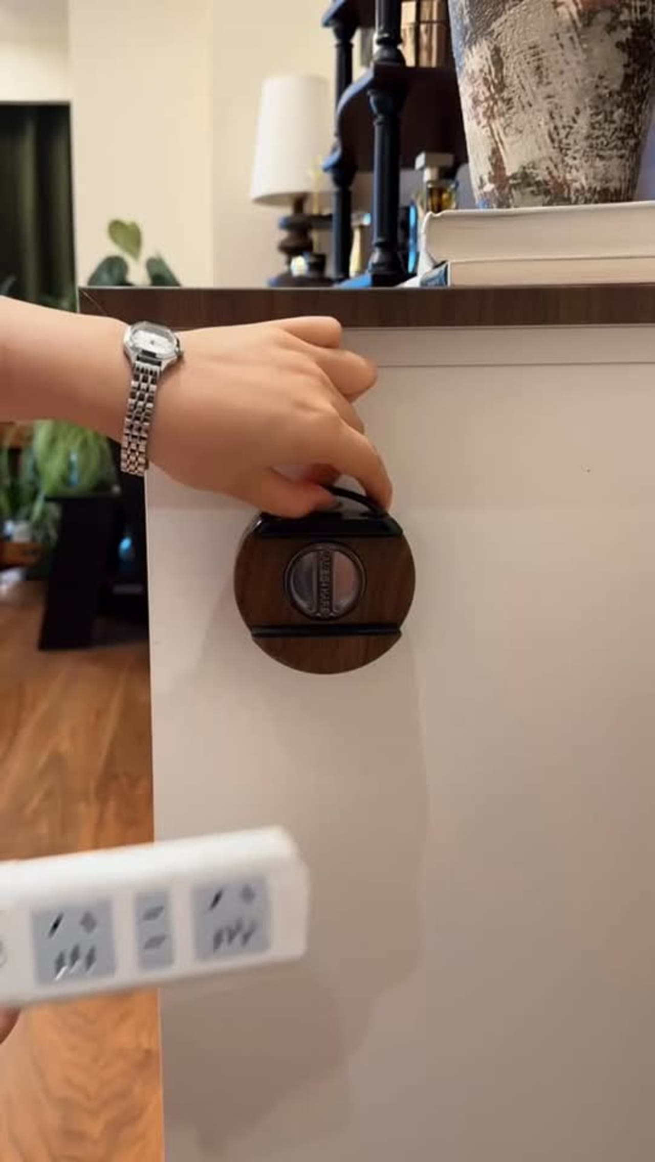 Adjustable Suction Cup Power Strip Holder