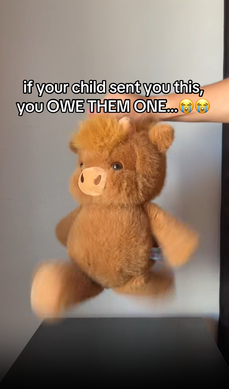 MRGIINR Moving Legs Highland Cow Plush Toy