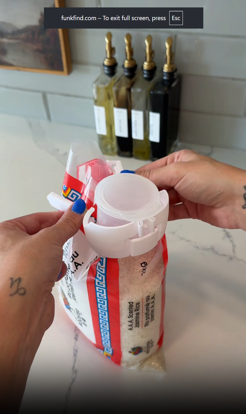 Seal and Pour Bag Clip with Spout Sealer