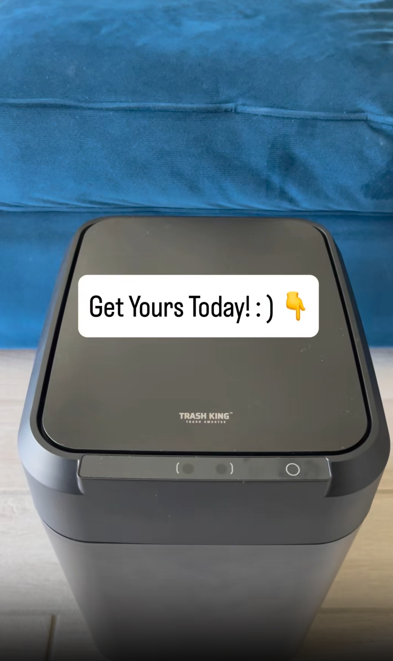 Trash King Noir 17L Smart Self Sealing Trash Can