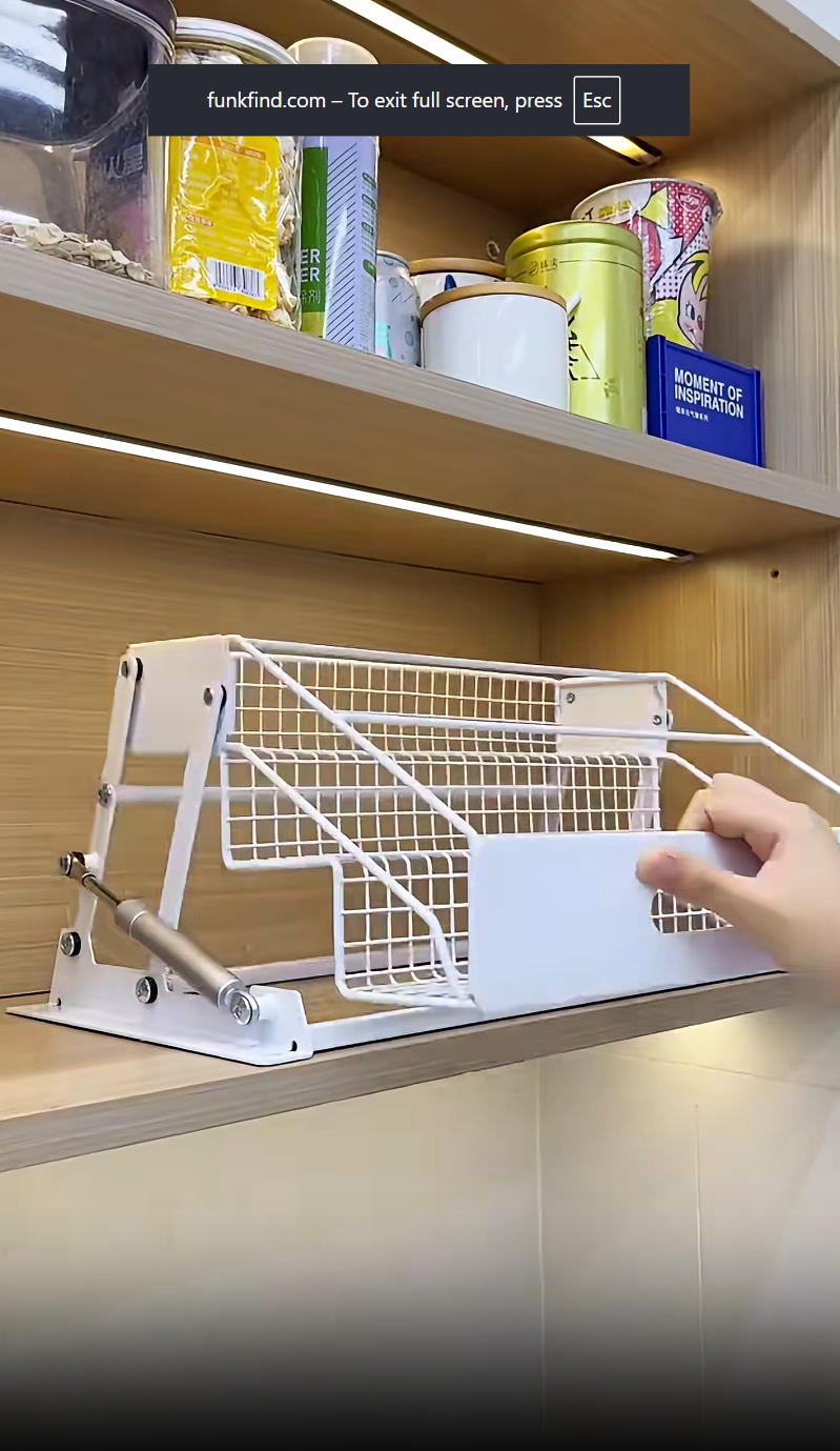 iumLeap Pull Down Shelf Cabinet Organizer