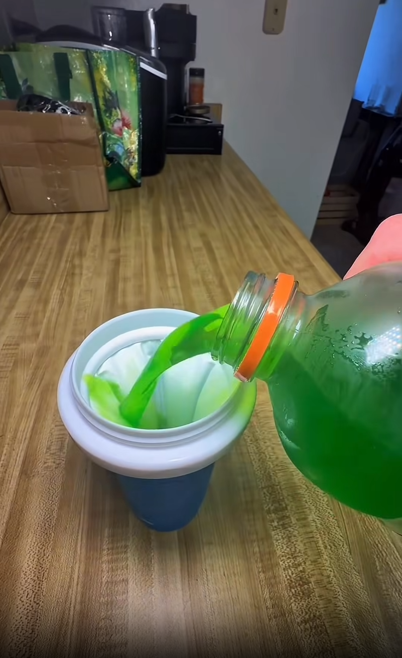 NUFR Frozen Magic Squeeze Slushie Maker Cup