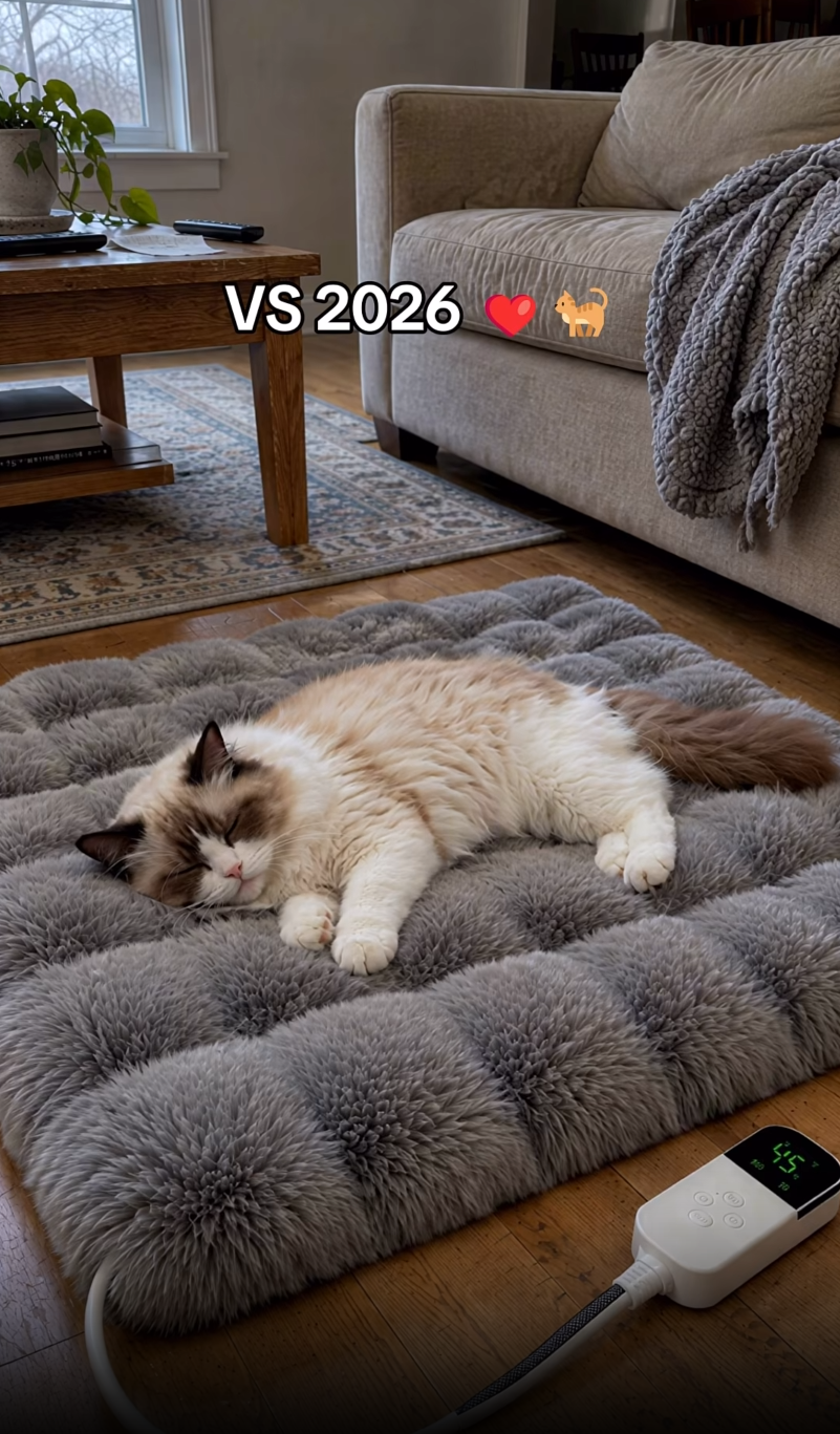 Oak & Aura Shaggy Heated Pet Mat